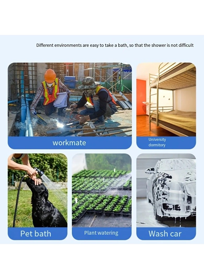 M MIAOYAN Portable Rechargeable Shower Kit | Wireless Camping Shower Pump for Bathing, Hiking, Car Wash & Pet Cleaning  - Image 5