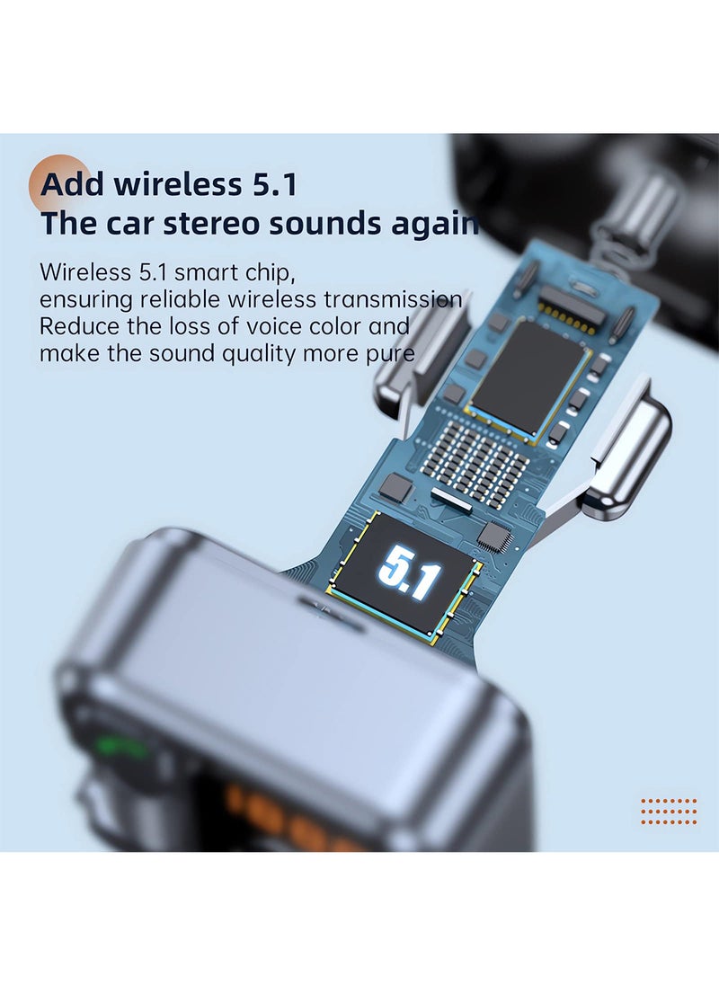 EzzySo Car Bluetooth Adapter - Car Fast Charger - MP3 Music Player - Wireless Radio Adapter- FM Transmitter - Car Kit - Car Accessories  - Image 4