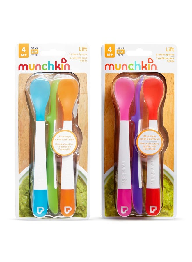 Munchkin ® Lift Baby and Toddler Spoons, Rest Keeps Tip Off Table, Multicolored, 6 Count - Image 4