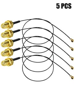 5 pcs 6inch IPX/UFL to SMA Extension Cord Antenna WiFi Pigtail Cable SMA Female to IPX RF Adapter Cable for Mini PCI 1.13mm IPX to SMA Female RF Pigtail WiFi Antenna Extension Cable