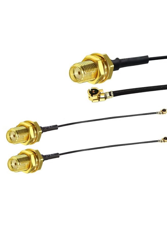 HY - 5 pcs 6inch IPX/UFL to SMA Extension Cord Antenna WiFi Pigtail Cable SMA Female to IPX RF Adapter Cable for Mini PCI 1.13mm IPX to SMA Female RF Pigtail WiFi Antenna Extension Cable - Image 1