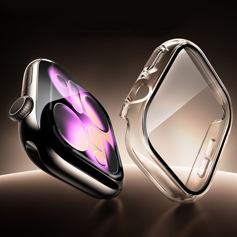 متوافق مع Apple Watch Series 4، 5، 6، SE 40mm، واقي شاشة زجاجي مقوى مزدوج الطبقات مع حافظة، 6 ألوان - Image 3