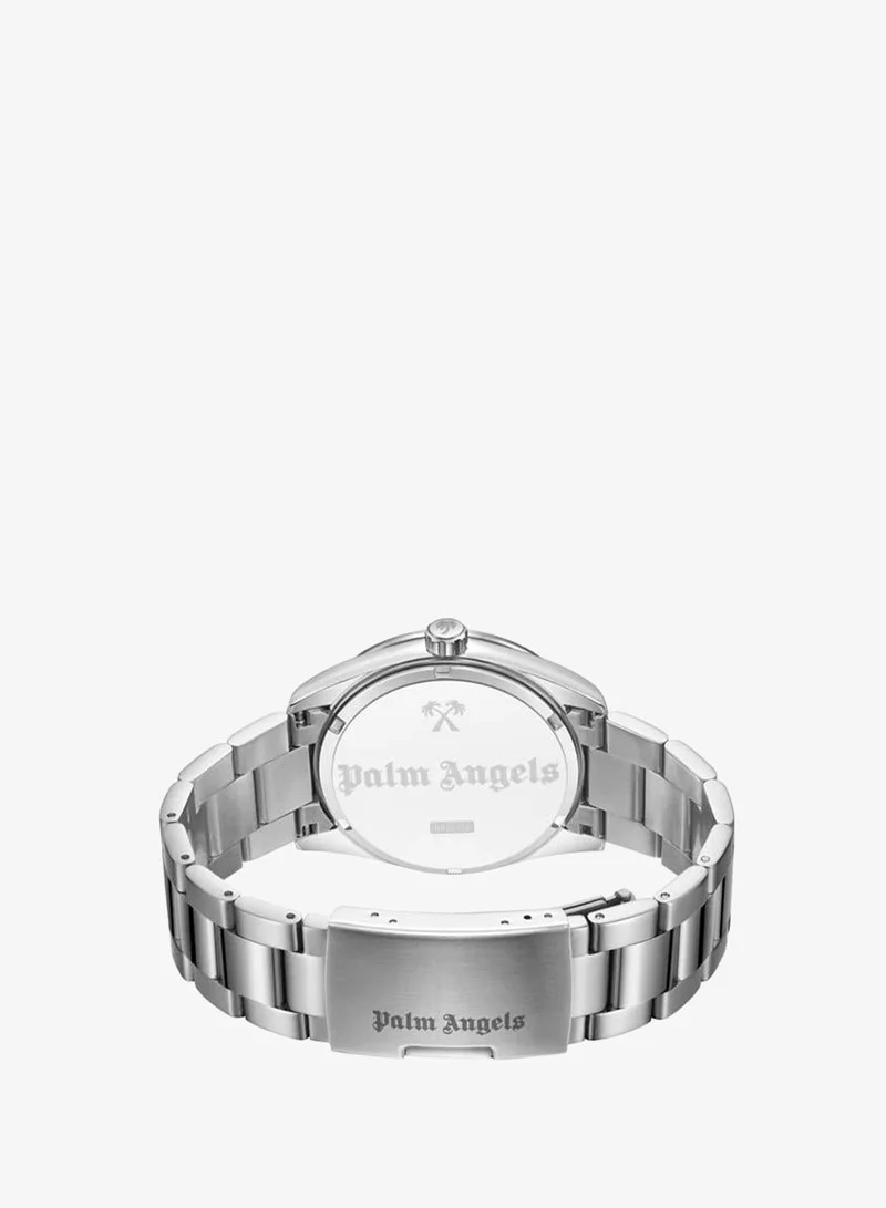 Palm Angels Blue Serreno Blue Dial Silver Stainless Steel Bracelet Analog Watch for Men, 40mm for Men | Best Price UAE