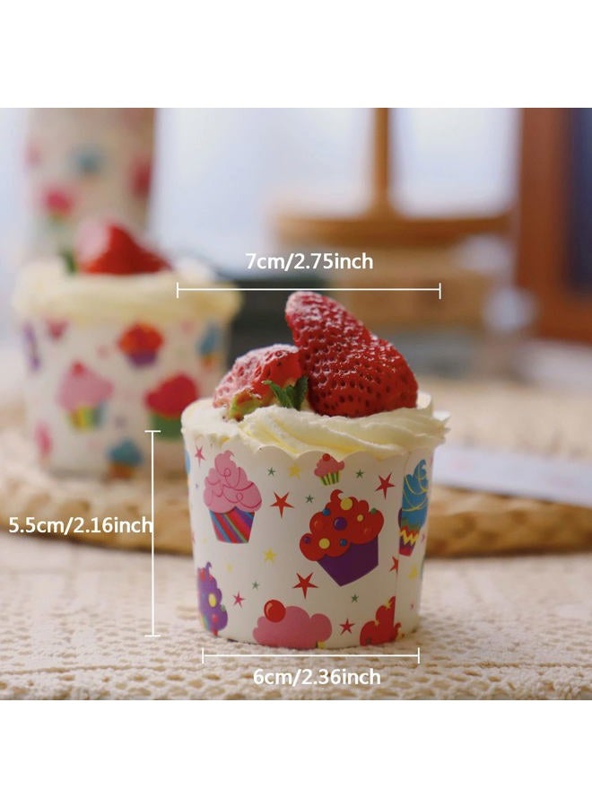 Bertacy Quality Cupcake Baking Cups Disposable Cake Baking Cup Cupcake Muffin Fit Home Party(100pcs) - Image 3