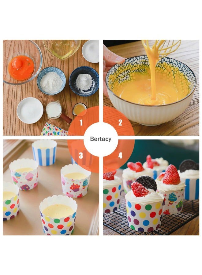Bertacy Quality Cupcake Baking Cups Disposable Cake Baking Cup Cupcake Muffin Fit Home Party(100pcs) - Image 4