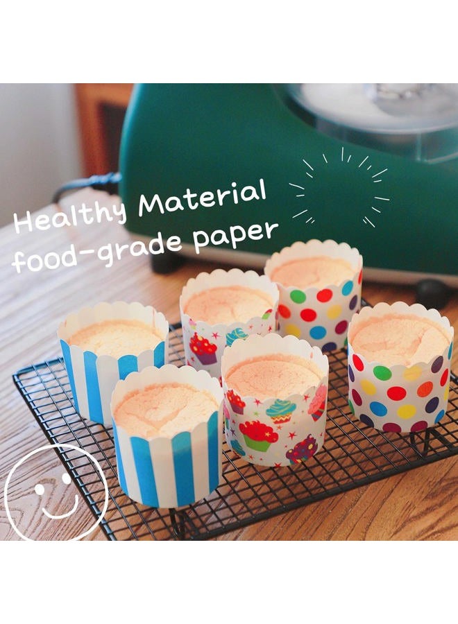 Bertacy Quality Cupcake Baking Cups Disposable Cake Baking Cup Cupcake Muffin Fit Home Party(100pcs) - Image 5