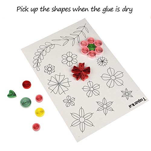 TUPARKA 15 PCS Paper Quilling Kits with 29 Colors 600 Strips Quilling Paper DIY Design Drawing Handcraft Tool - Image 5