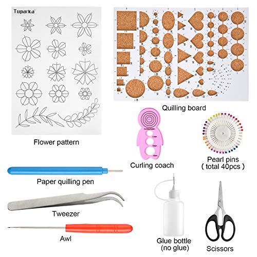 TUPARKA 15 PCS Paper Quilling Kits with 29 Colors 600 Strips Quilling Paper DIY Design Drawing Handcraft Tool - Image 2