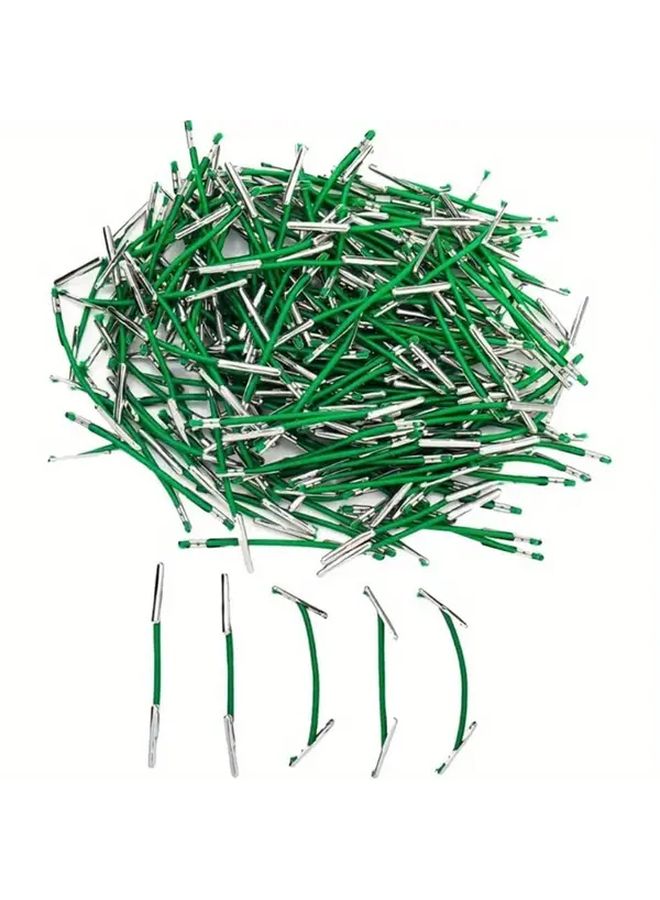60pcs Green Elastic Bands With Metal Clasps For Jewelry Organization Office And Craft Supplies - Image 1