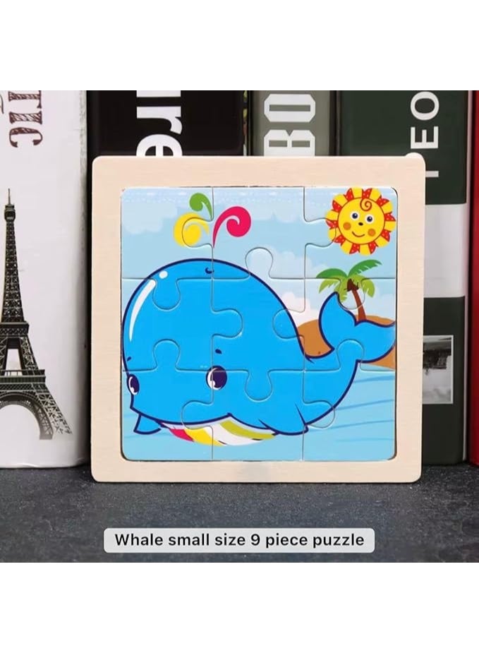 عبوة مكونة من 3 قطع لعبة بازل خشبي تعليمي للأطفال - 3 حيوانات | ألعاب مونتيسوري لتنمية المهارات الحركية | مثالية للأولاد والبنات بعمر سنتين - Image 3