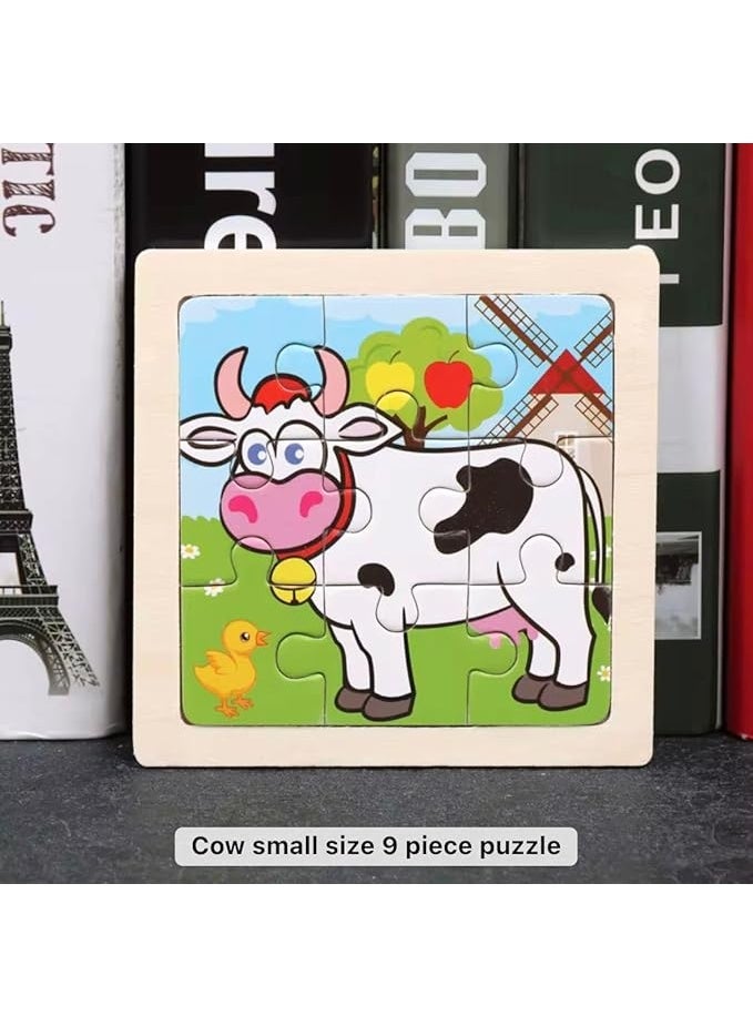 عبوة مكونة من 3 قطع لعبة بازل خشبي تعليمي للأطفال - 3 حيوانات | ألعاب مونتيسوري لتنمية المهارات الحركية | مثالية للأولاد والبنات بعمر سنتين - Image 4