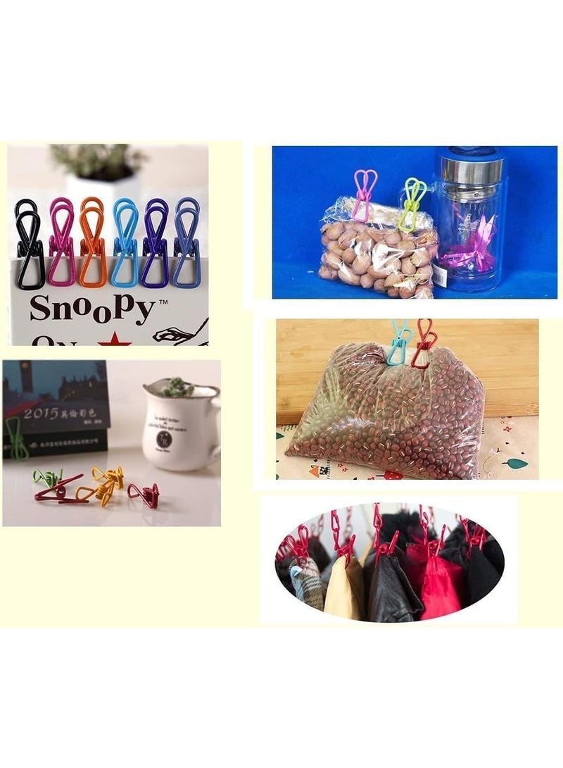 zoba Small, multi-colored metal clips — strong and durable for organizing papers, files, and everyday use at home and the office; suitable for all tasks and in cheerful colors - 12 pieces - Image 4