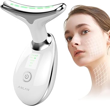 ANLAN Face Massager AntiWrinkle Face Device with 3 Modes 45C for SkinTightening Neck Lifting EMS Massage Face Toning Firming for Women - Image 1
