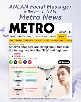 ANLAN Face Massager AntiWrinkle Face Device with 3 Modes 45C for SkinTightening Neck Lifting EMS Massage Face Toning Firming for Women - Image 2