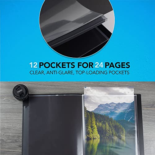 Itoya Art Profolio Expo Presentation/Display Book, 12 Sleeves, 9 X 12 inches, Black (XP-12-9) - Image 4