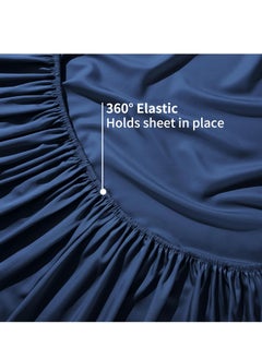 Donetella 360°Elasticated Fitted Sheet Set 1-Piece King Blue  - Image 5