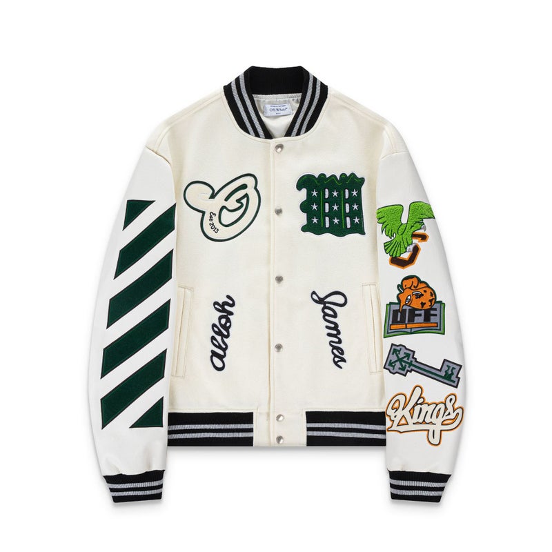 2025 New Ow Cartoon Lion King Pattern Embroidered Woolen Jacket For Men And Women Same Style One Piece - Image 1