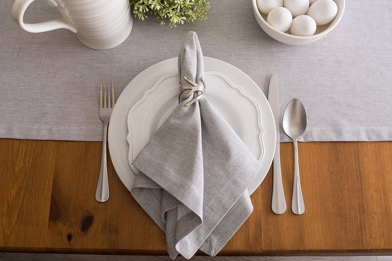 DII CAMZ38724 Solid Chambray, Table Runner 14x108, Chambray Gray - Image 4