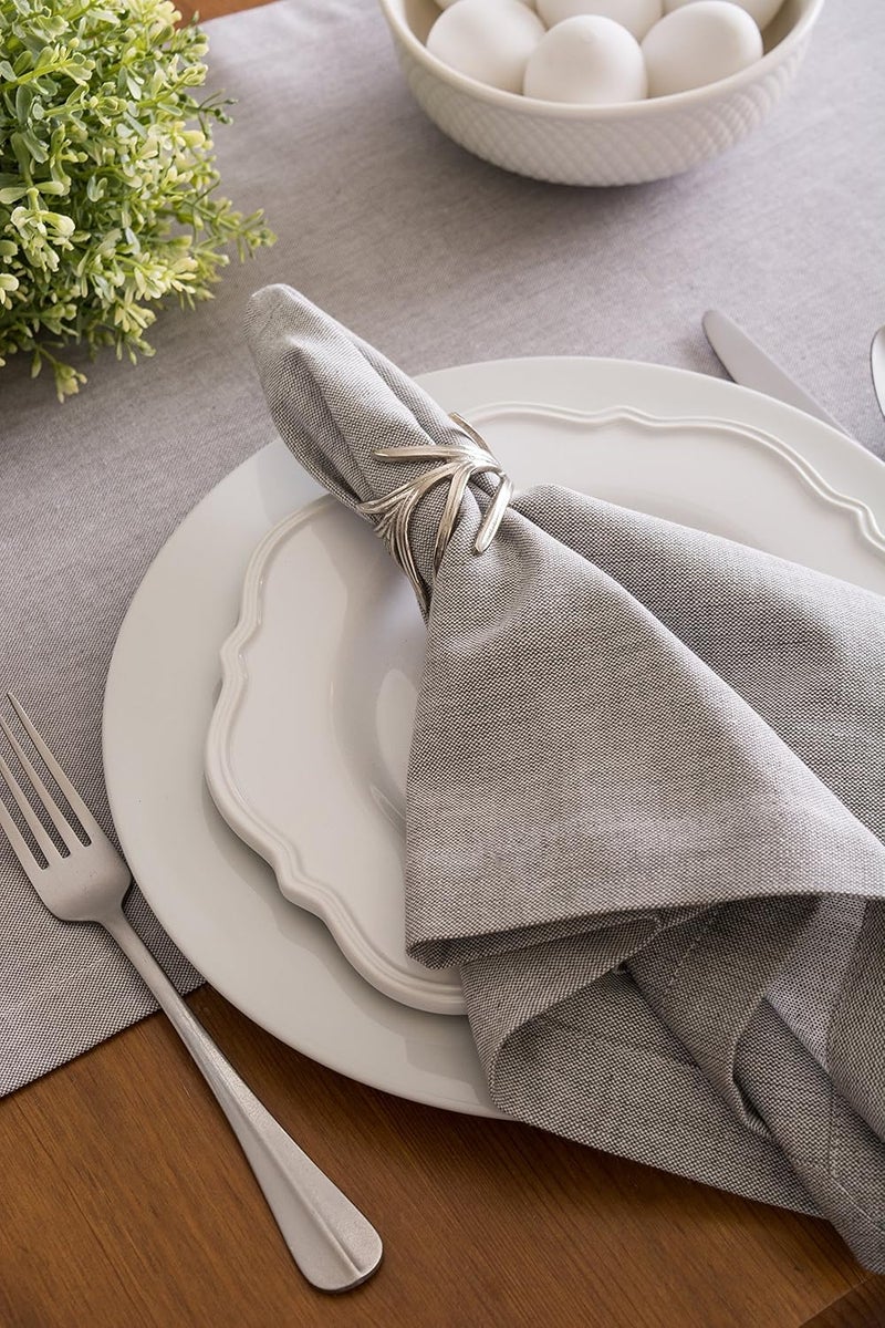 DII CAMZ38724 Solid Chambray, Table Runner 14x108, Chambray Gray - Image 5