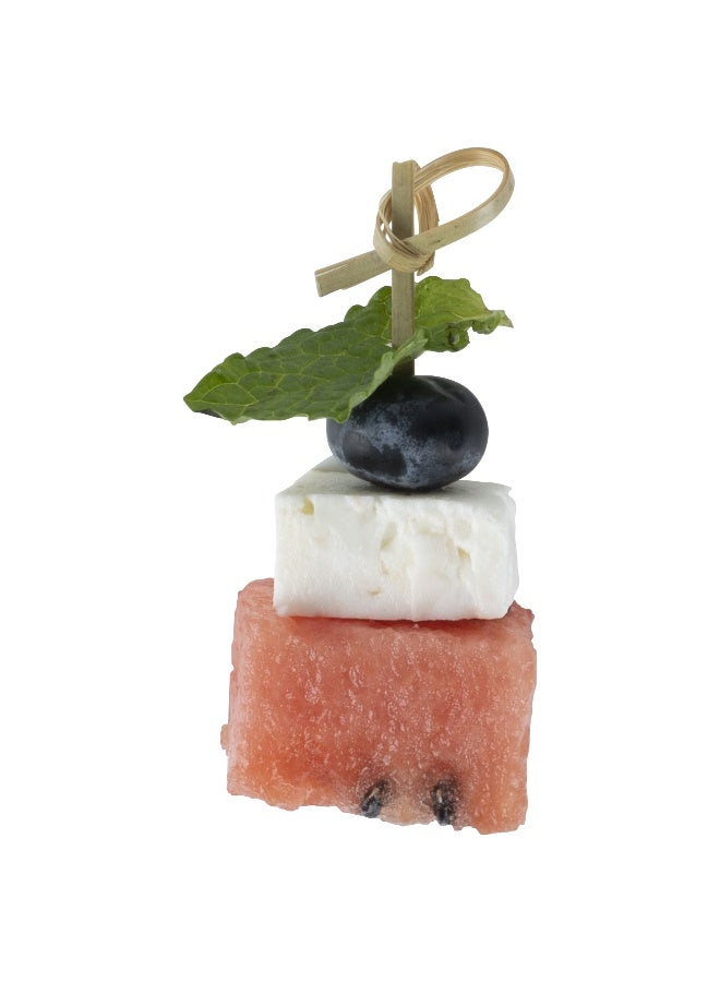 Restaurantware 2.5 Inch Knotted Bamboo Skewers, 1000 Sturdy Disposable Bamboo Food Picks - Sturdy, Looped Knot, Bamboo Appetizer Picks, Sustainable, For Serving Appetizers and Cocktail Garnishes - Image 1