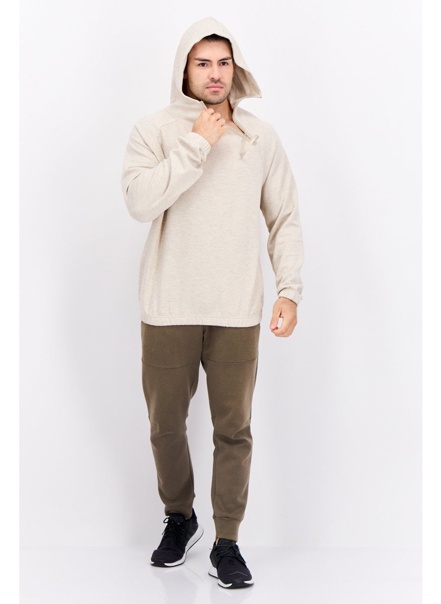 adidas Originals Men Sportswear Fit Long Sleeves Outdoor Sweatshirt, Beige  - Image 3