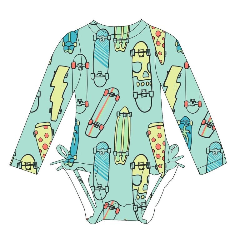 Bluejw Children Swimwear Spandex/Nylon Print Quick Dry UPF 30 Beachwear - Image 1