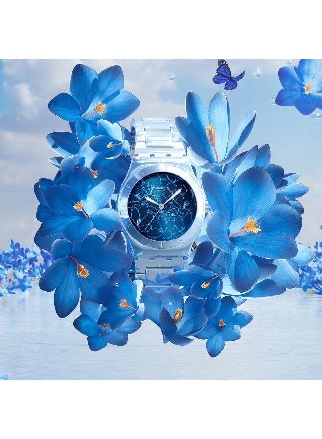 سواتش Swatch Petal Frenzy Blue Dial 33mm YLS235G Grey - Image 2