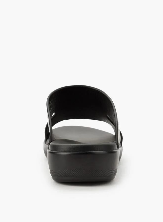 Le Confort BLACK Men Textured Comfort Slide Sandals for Men | Best Price UAE