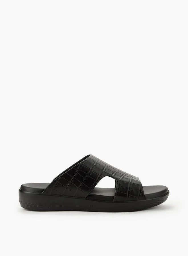 لو كونفورت Men Textured Comfort Slide Sandals