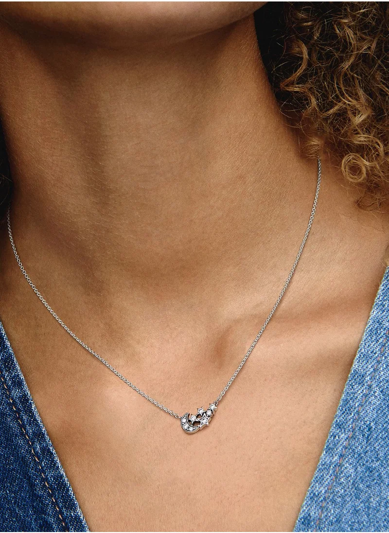 PANDORA Sparkling Moon & Star Collier Necklace