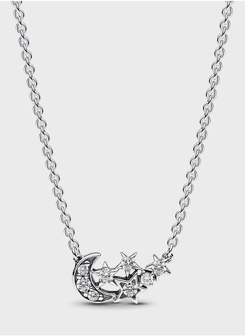 PANDORA Sparkling Moon & Star Collier Necklace