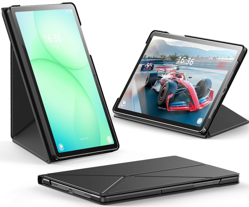 INFILAND Case for Samsung Galaxy Tab A11 Plus/A9 Plus 11 Inch 5G, Slim Foldable Book-Style Cover with Horizontal and Vertical Stand (Black, Galaxy Tab A11 Plus) - Image 1