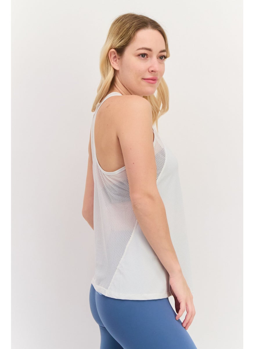 Women Sportswear Fit Sleeveless Running Tank Top, Off White - pzsku/Z8537E8C5840F82E9E853Z/45/_/1739196960/bc237744-fa5b-4805-8b29-bbff3e5bfd1d