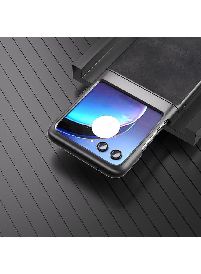 erorex Protective PU Leather Case for Motorola Razr 40 Ultra – Black - Image 3