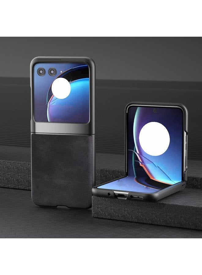 erorex Protective PU Leather Case for Motorola Razr 40 Ultra – Black - Image 5