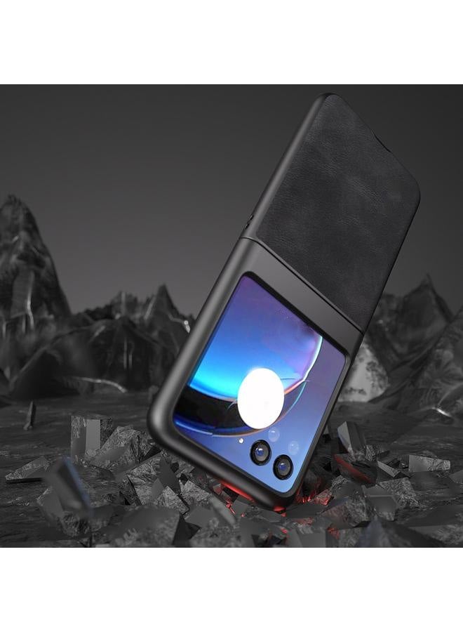 erorex Protective PU Leather Case for Motorola Razr 40 Ultra – Black - Image 4