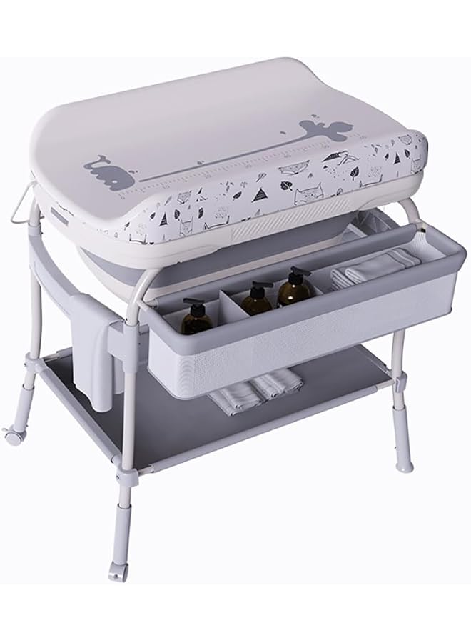 إيروريكس محطة رعاية الطفل متعددة الوظائف مع طاولات تغيير الحفاضات ذات الارتفاع القابل للتعديل وأبازيم الأمان - Image 1