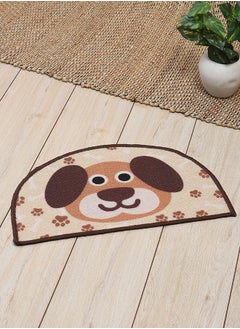 Status Contract Status Contract Semi Circle/D-Shape Puppy Entrance Floor Door Mats Home Decor Non-Slip Carpet for Bathroom, Bedroom, Balcony, Living Room Washable Dirt Trapper (15 x 23 inch)  - Image 1