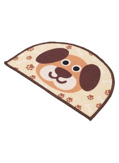 Status Contract Status Contract Semi Circle/D-Shape Puppy Entrance Floor Door Mats Home Decor Non-Slip Carpet for Bathroom, Bedroom, Balcony, Living Room Washable Dirt Trapper (15 x 23 inch)  - Image 3