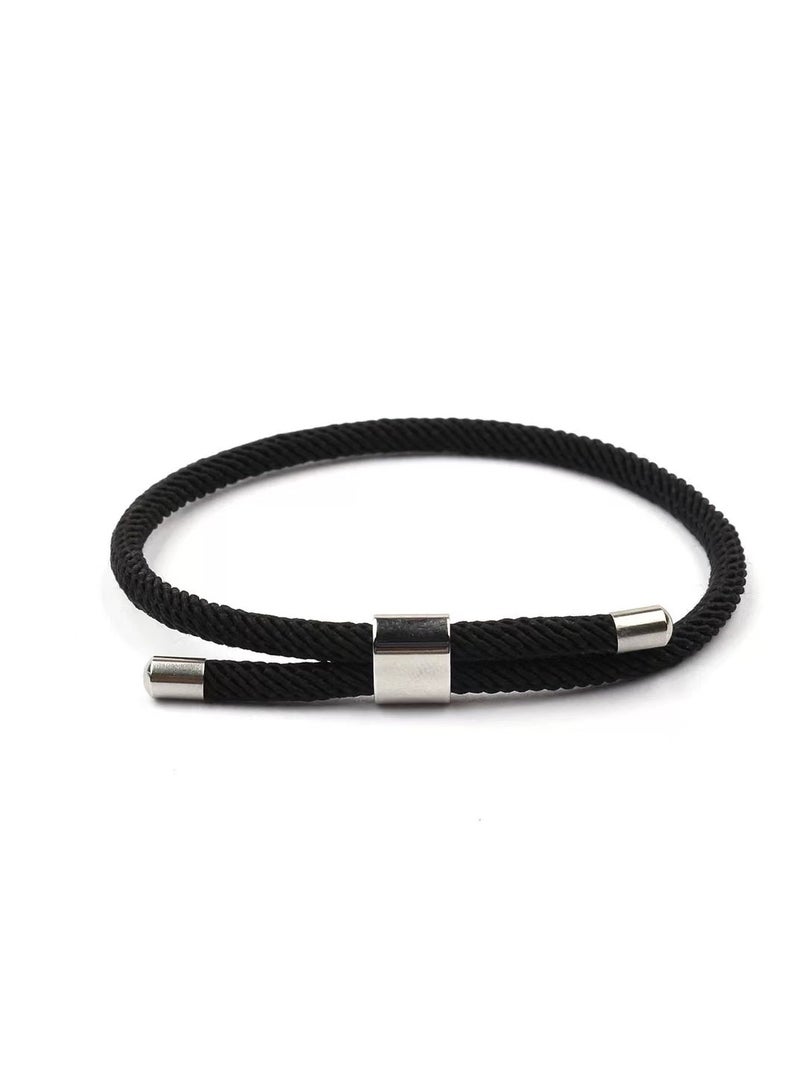 Adjustable Black Rope bracelets 