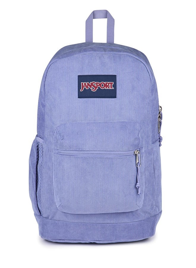 JanSport Cross Town Plus Remix Backpack - Padded Back Panel, Laptop Sleeve, and Front Pocket Organizer, Lavender Ash Corduroy, One Size, Cross Town Plus Remix - Image 1