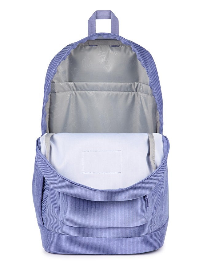 JanSport Cross Town Plus Remix Backpack - Padded Back Panel, Laptop Sleeve, and Front Pocket Organizer, Lavender Ash Corduroy, One Size, Cross Town Plus Remix - Image 5