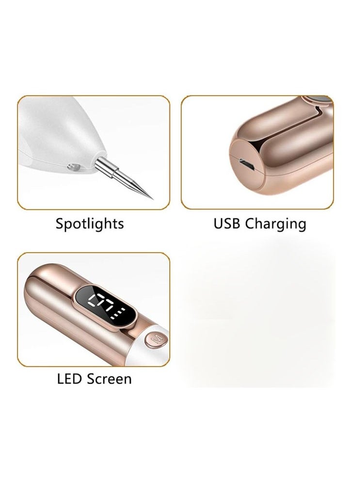 جنرال جهاز جمال مع 9 مستويات تعديل، آلة إزالة النمش المحمولة بالشحن USB لعلاج حب الشباب، والنمش، والبقع الداكنة، والشامات، والعيوب الصغيرة.  - Image 2
