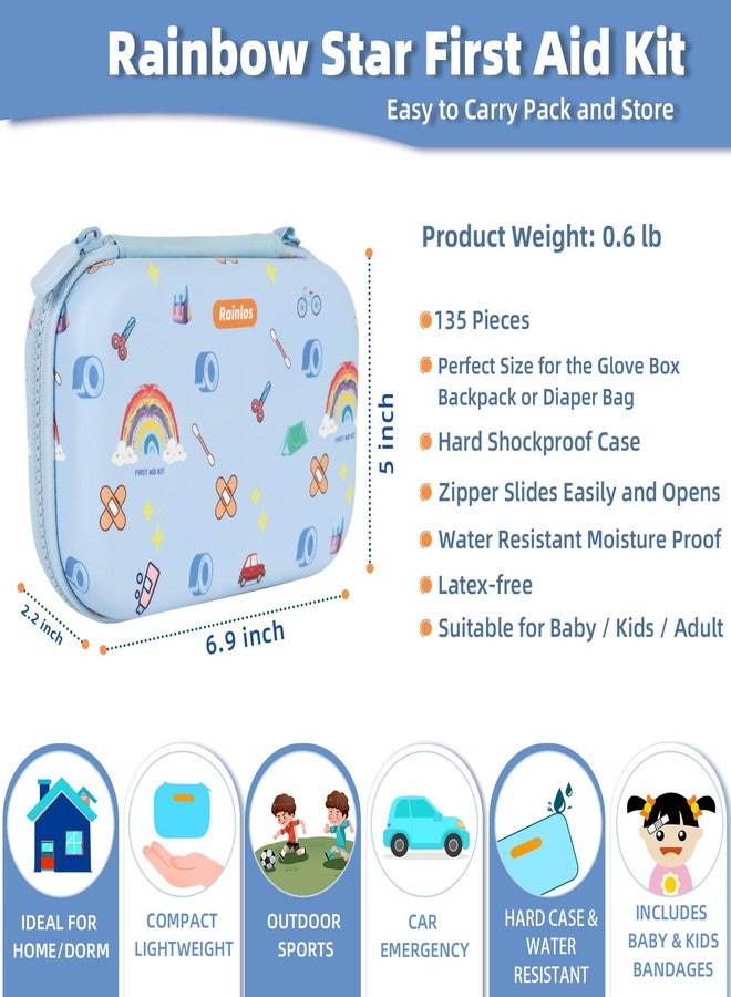 RAINLOS Small-First-Aid-Kit-for-Home-Car-Travel-Camping-Hiking-Kids, Mini Cute Portable Medical Emergency Kits Fits into a Purse, Diaper Bag & Backpack, Travel Must Have - Image 2