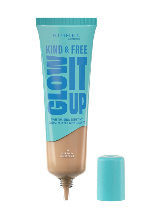 RIMMEL LONDON Kind And Free Glow It Up Moisturising Skin Tint - 103 - True Ivory, 30Ml - Image 1