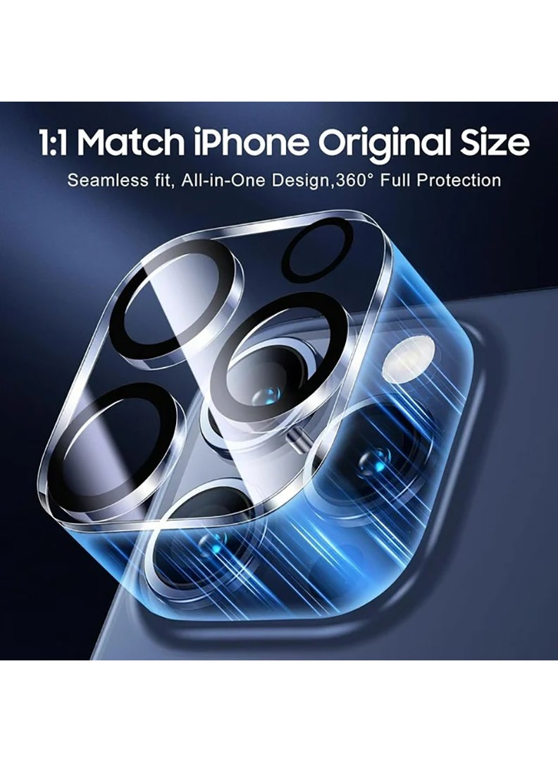 Pack of 2 Camera Lens Protector for iPhone 15 Pro 6.1-Inch and iPhone 15 Pro Max 6.7-Inch, 9H Tempered Glass, Anti-Scratch, Case Friendly, Does Not Affect Night Shots, HD Clear