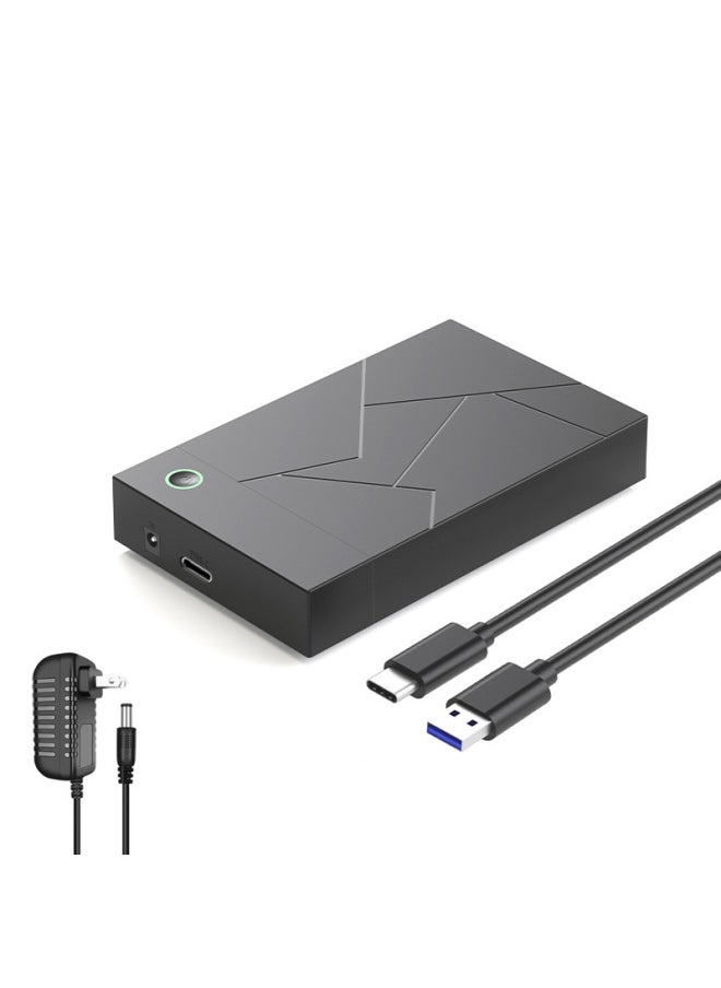Generic Mobile Hard Disk Box 3.5 Inch External USB3.0 Laptop Type-C Solid-state Hard Disk Box-Color:3.5inch Plastic Hard Drive Box Usb3.1 Interface  - Image 1
