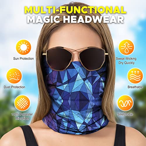 JOEYOUNG Headwear, Bandana, Neck Gaiter Head Wrap Headband Balaclava Magic Scarf - Image 2