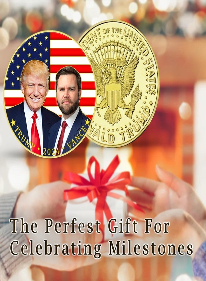 SINBRLAI Trump Vance Challenge Coin, 47th Presidential Commemorative Gold Plated Challenge Coin, Show Your Pride and Support for The Donald Trump's Presidency - Image 5