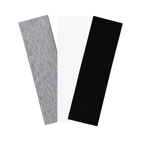 Radhu & Kabby Unisex Headbands | Black, White, Grey, Stretchable Sweatproof Non-Slip Heabands for Yoga, Gym and Everyday Wear | Pack of 3 - Image 4